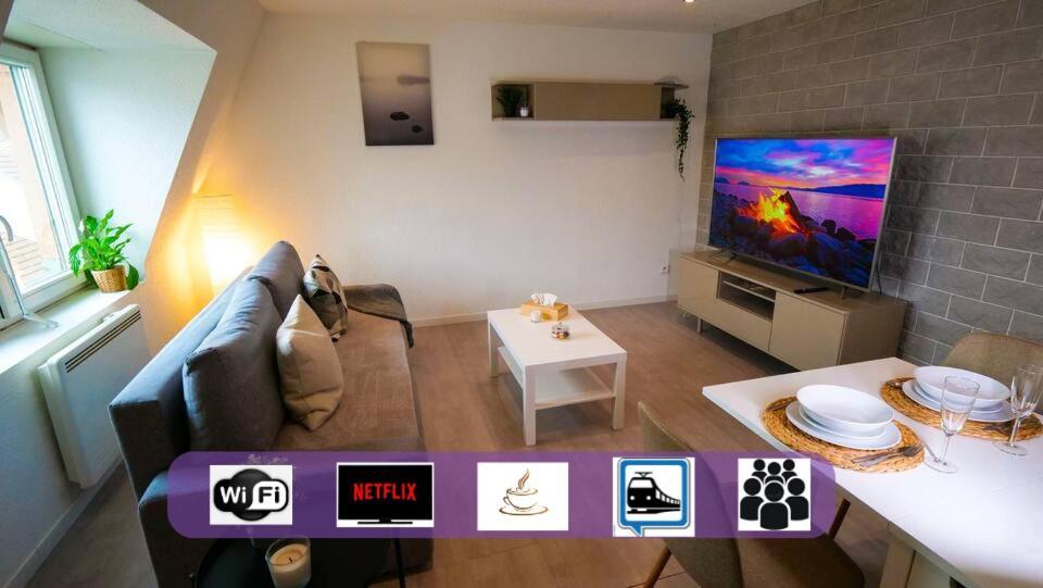 # Le 4 # Tres Beau Appartement T3 Neuf, Tout Confort, Mulhouse Centre Ville Экстерьер фото